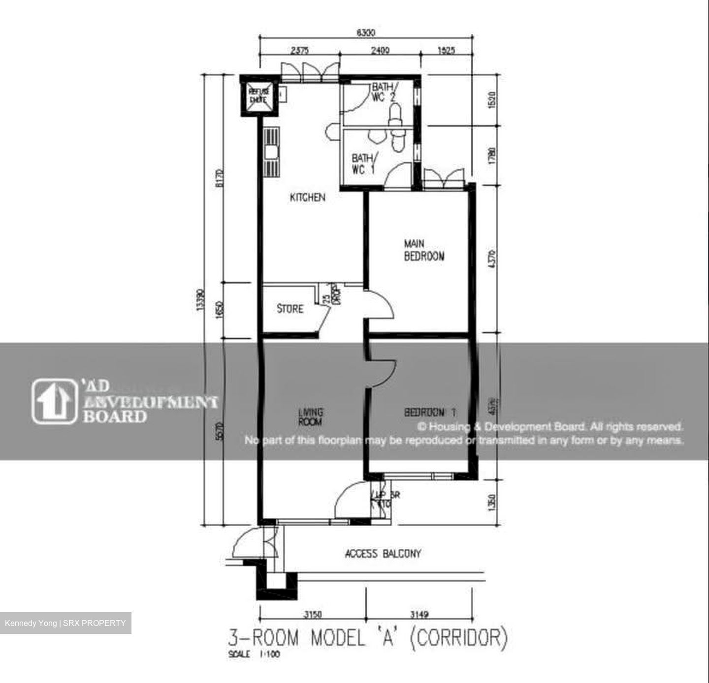Blk 155 Woodlands Street 13 (Woodlands), HDB 3 Rooms #613353021